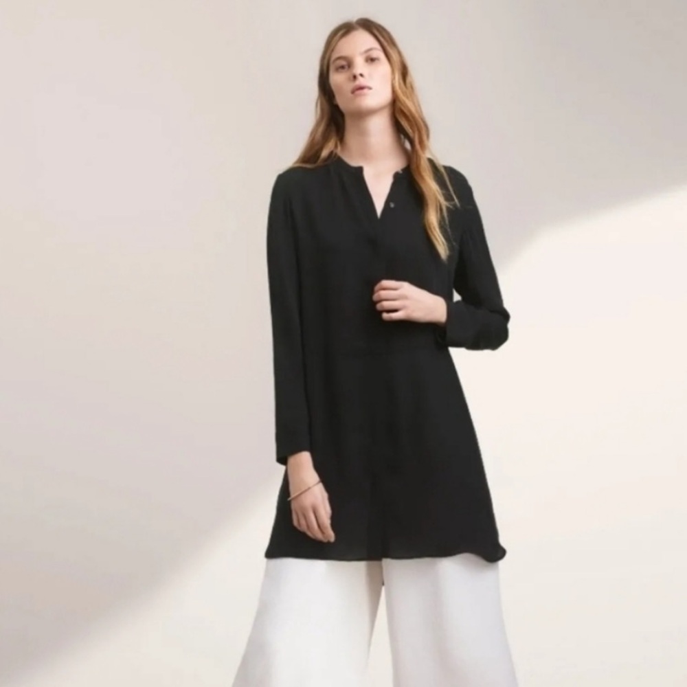 Aritzia Wilfred Bossut Button Down Shirt Dress Black size Medium
